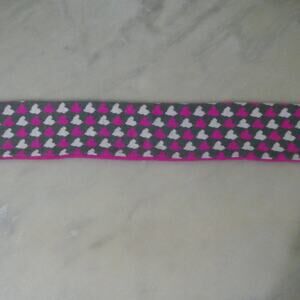 Toby N.Y.C. girls scarf knit with‎ fleece liner pink gray and white hearts